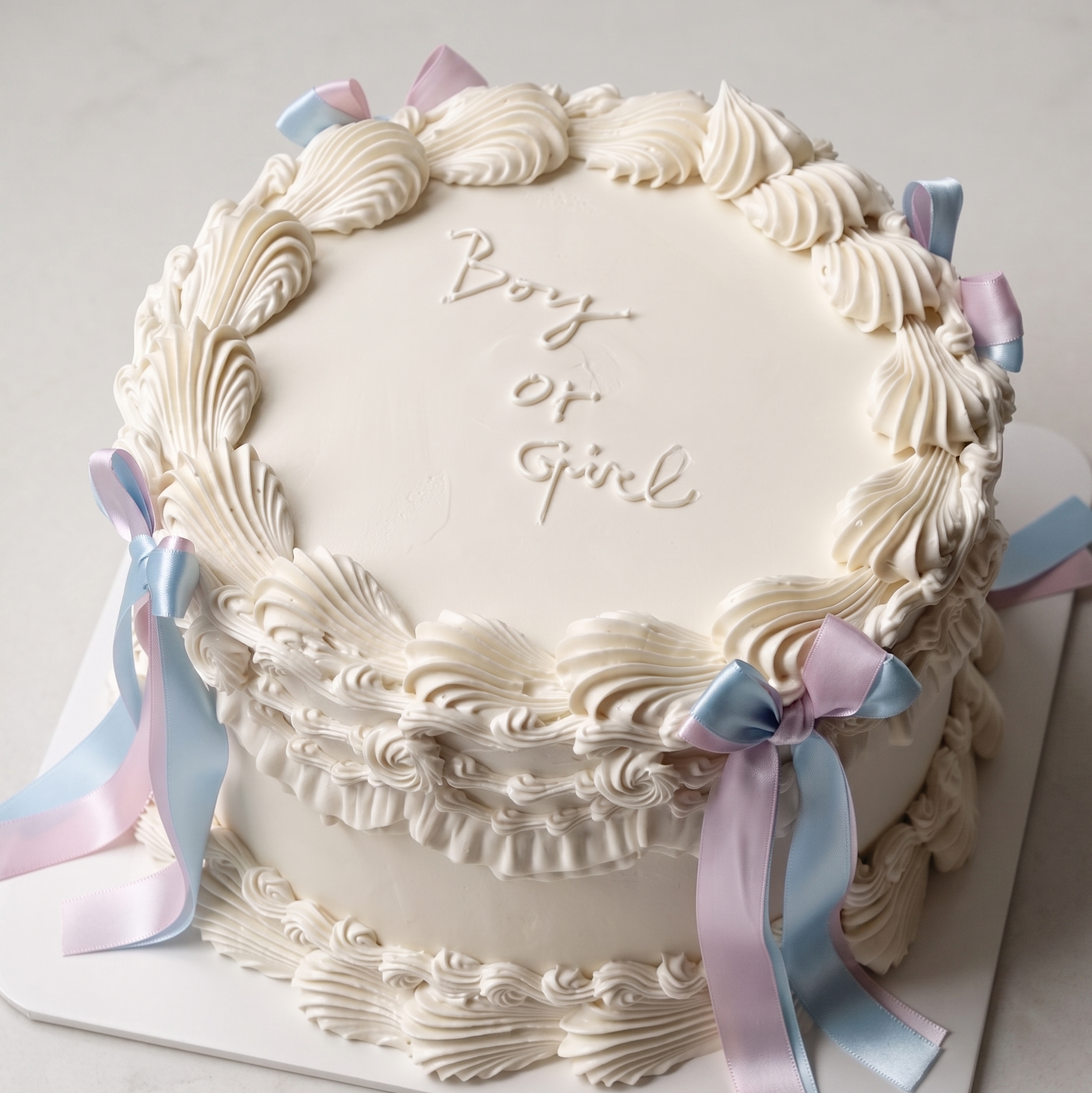Gender Reveal | Vintage Double Ribbon